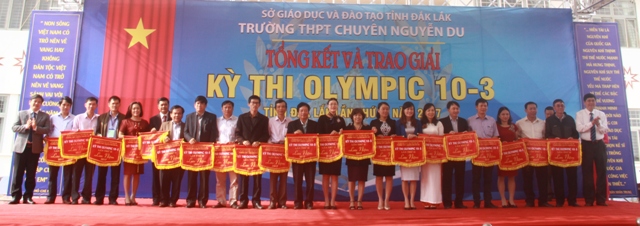 Lễ Tổng kết và trao giải Kỳ thi Olympic 10/3 tỉnh Đắk Lắk lần thứ II, năm 2017