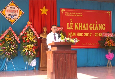 Trường THPT DTNT Nơ Trang Lơng khai giảng năm học 2017-2018