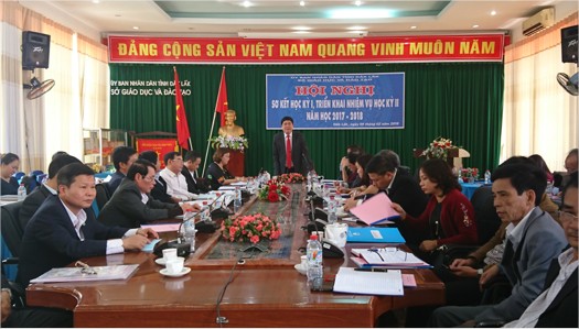 Hội nghị trực tuyến Sơ kết học kỳ I, triển khai nhiệm vụ học kỳ II năm học 2017-2018