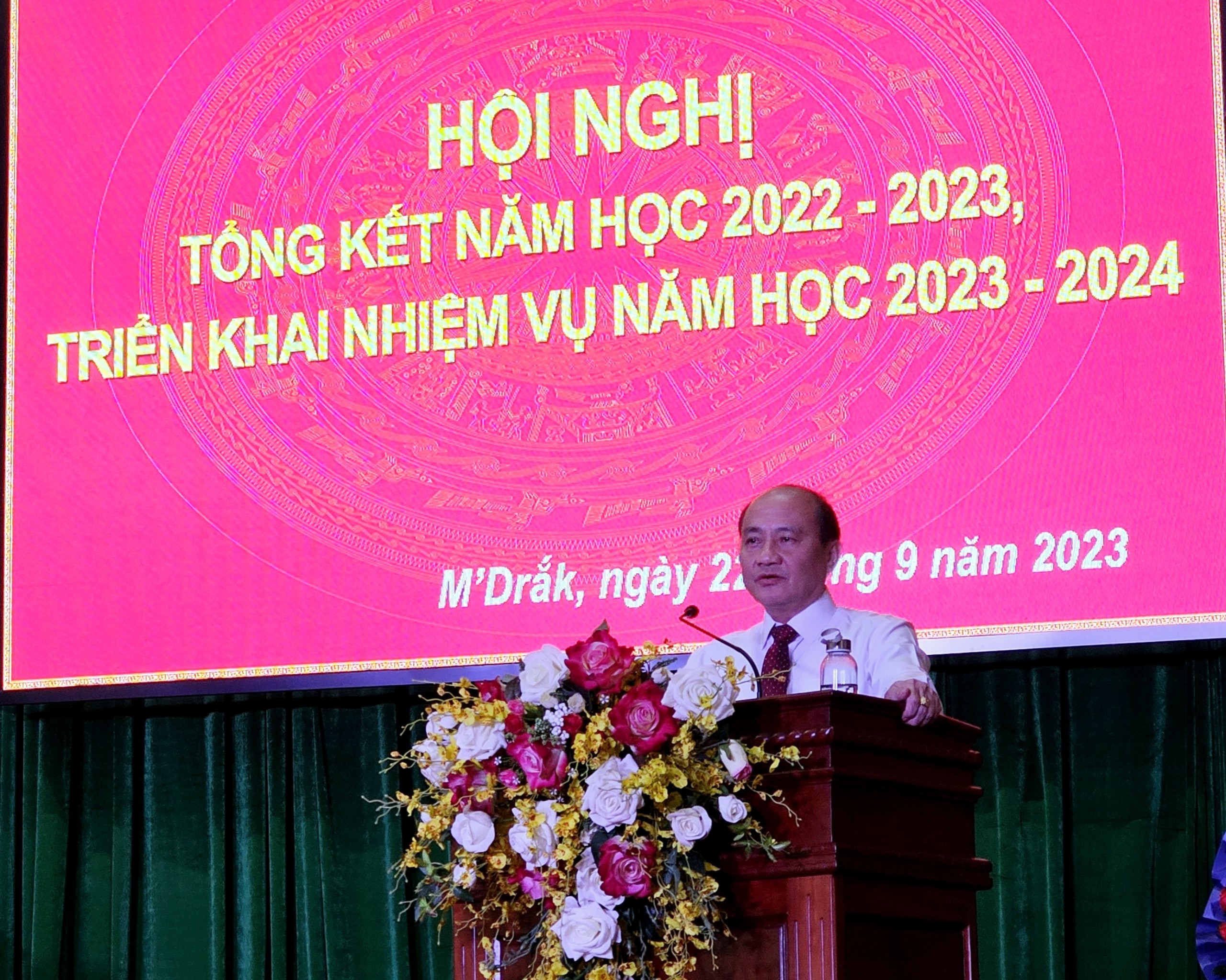 Huyện M’Drắk: Hội nghị tổng kết năm học 2022-2023 và triển khai nhiệm vụ năm học 2023-2024