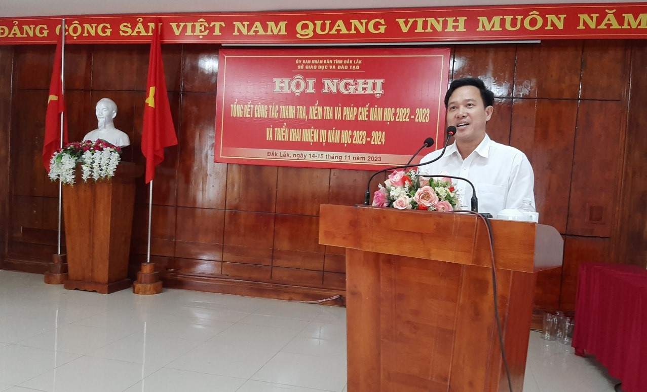 Hội nghị tổng kết công tác thanh tra, kiểm tra và pháp chế năm học 2022 – 2023, triển khai nhiệm vụ năm học 2023 – 2024