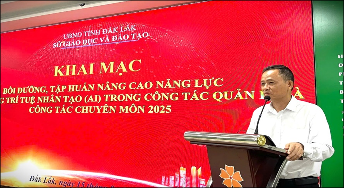 Ngành Giáo dục Đắk Lắk đẩy mạnh ứng dụng trí tuệ nhân tạo (AI) trong công tác quản lý và dạy học