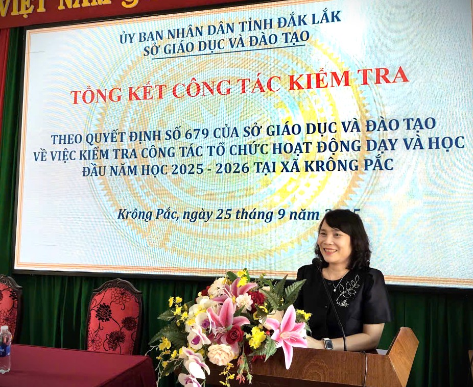 Kiểm tra hoạt động dạy và học đầu năm học 2025-2026 tại xã Krông pắc