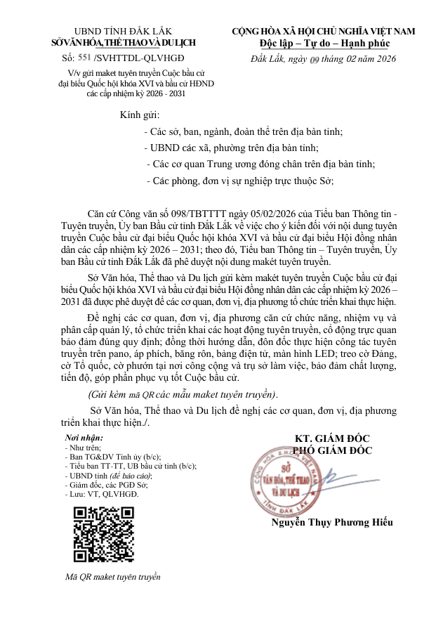 Phổ biến mẫu maket tuyên truyền Cuộc bầu cử đại biểu Quốc hội khóa XVI và bầu cử Hội đồng nhân dân các cấp nhiệm kỳ 2026 – 2031
