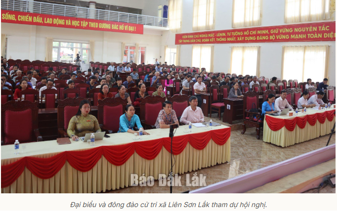 Ứng cử viên đại biểu Quốc hội khóa XVI tiếp xúc cử tri tại các xã Liên Sơn Lắk, Đắk Liêng, Đắk Phơi, Krông Nô và Nam Ka